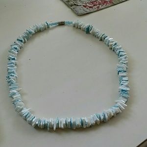 Blue shell necklace